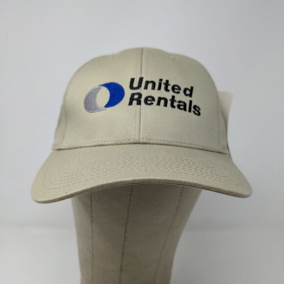 Collegiate USA Men's Strapback Hat United Rentals Tan Embroidered Logo W/Tags - Picture 2 of 11